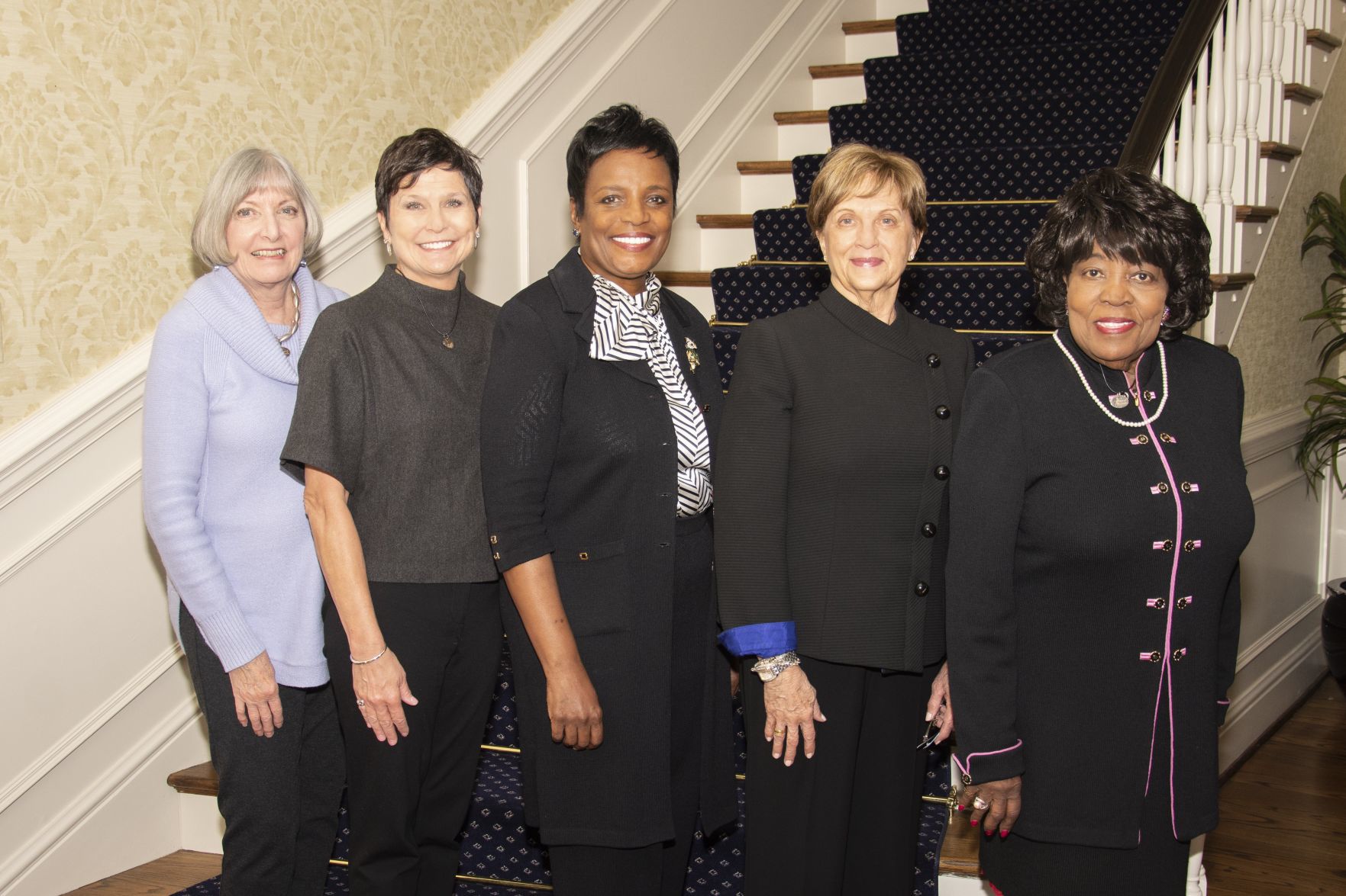 Joni Karandjeff, Immediate Past President; Marian Nunn, Vice President; Gwendolyn Packnett, PhD, President; Linda McKay, Treasurer; Peggy LeCompte, Secretary